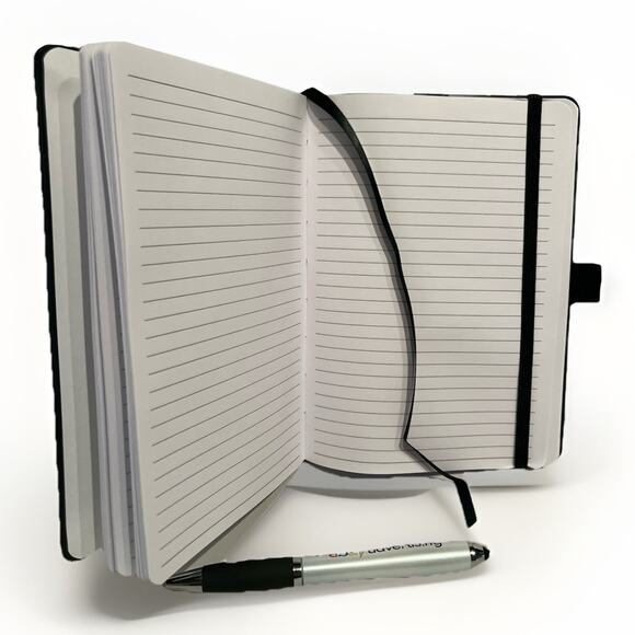 eBay Journal Notebook Black with eBay Ballpoint Pen eBay Advertising Reseller - Picture 4 of 5